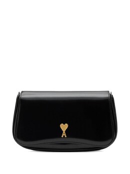 Ami Paris Leather Clutch ull720al0139001 - Signature Monogram Motif with Adjustable Strap
