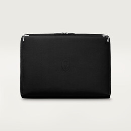 Мужская деловая сумка Cartier Sac Portfolio, Must de Cartier, черная телячья кожа crl1002264