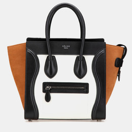 Celine Multicolor Micro Tricolor Nubuck and Calfskin Luggage Tote 1193881