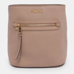 Miu Miu Beige Leather Shoulder Bag 1194290