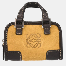 Loewe Beige Suede Mini Amazona Contenedor Pouch Bag Key Holder 1195066