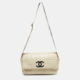 Chanel Cream Choco Bar Sport Ligne Flap Shoulder Bag 1193991
