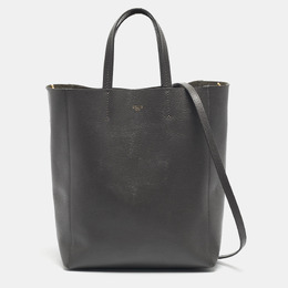 Celine Grey Leather Small Vertical Cabas Tote 1193054