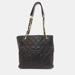 Chanel Petite Shopping Black Leather Tote Bag 1166249