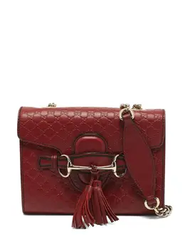 Gucci Emily embossed leather horsebit crossbody bag 31326618