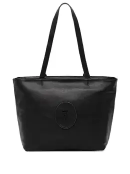 Сумка-тоут из натуральной кожи Trussardi, черный 31585016 | черный