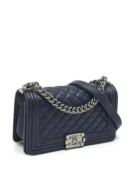 Chanel 2011 Boy Chanel Quilted Navy Blue Shoulder Bag, Article: 31333017