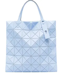 Bao Bao Issey Miyake Geometric Pattern Tote Bag, Blue Top Handles Leather Tag Open Top: 31472477