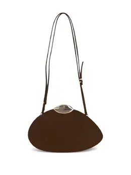 Benedetta Bruzziches Brown Calfskin Shoulder Bag with Gold-tone Hardware and Top Clasp Fastening - Model 31638357