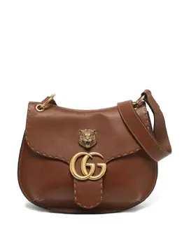 Gucci Animalier Shoulder Bag 31329287 Brown Leather