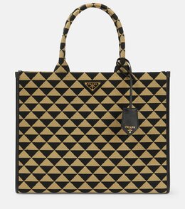 Сумка-шоппер с жаккардовым узором Symbole Prada, Nero+Corda p00696077 | nero+corda
