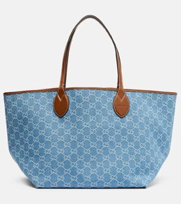 Totissima Большая двусторонняя сумка-шопер Gucci, Deep Blue/Sundial p01054662 | deep blue/sundial