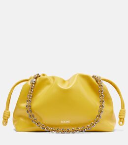 Средний кожаный клатч Flamenco Loewe, желтый p01065717 | yellow