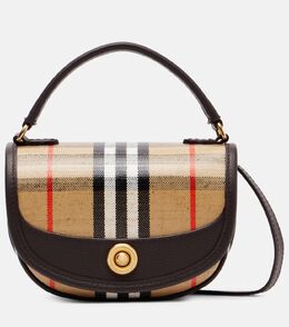 Мини-жаккардовая сумка через плечо Highlands Burberry, песочный p01068309 | sand