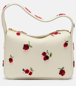 Елена Маленькая кожаная сумка через плечо Khaite, Raspberry p01056941 | raspberry