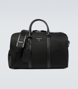 Дорожная сумка из переработанного нейлона и кожи Saffiano Prada, черный p00554645 | nero