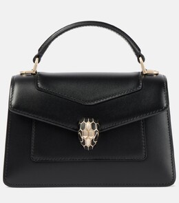 Серпенти Форевер мини кожаная сумка через плечо Bvlgari, черный p01031988 | black