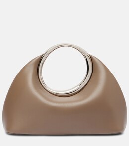 Calino Маленькая кожаная сумка-тоут Jacquemus, серо-коричневый p01079893 | taupe