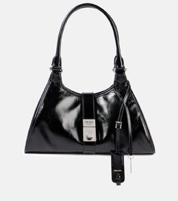 Средняя кожаная сумка-тоут Prada, черный p01016734 | nero