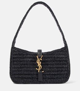 Мини-сумка через плечо из рафии Le 5 à 7 Saint Laurent, нуар p01002250 | noir