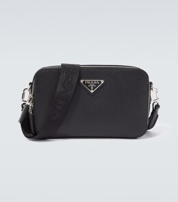 Кожаная сумка-кирпич Brique через плечо Prada, черный p00878802 | nero