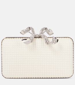 Клатч с искусственным жемчугом Bow Self-Portrait, Pearl p01019013 | pearl