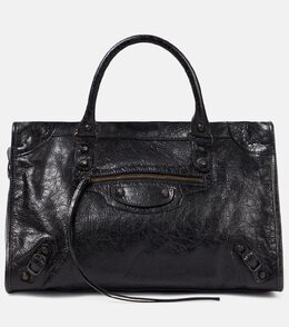 Городская кожаная сумка-тоут среднего размера Le City Balenciaga, черный p00963726 | black
