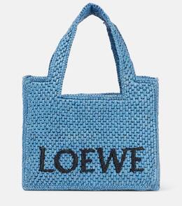 Плетеная сумка Paula's Ibiza Mini Logo Loewe, светло-синий p01056217 | light blue