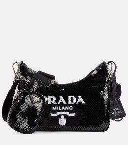 Мини-сумка через плечо Re-Edition 2005 Prada, Nero+Bianco p00696082 | nero+bianco