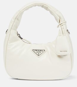 Мини-кожаная сумка-тоут Prada, белый p00819451 | bianco