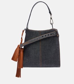 Мини-джинсовая сумка хобо с поясом Givenchy, Indigo Blue p01055950 | indigo blue