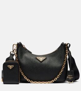 Кожаная сумка через плечо Re-Edition 2005 Prada, черный p01075924 | black