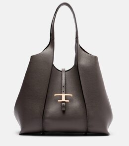 T Timeless Средняя кожаная сумка-тоут Tod's, Grigio Scuro p01064212 | grigio scuro