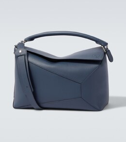 Пазл Эдж большая кожаная сумка через плечо Loewe, Indigo Dye p01063343 | indigo dye