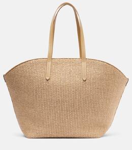 Сумка-корзинка из рафии с кожаными вставками Monili Brunello Cucinelli, Corda p01037889 | corda