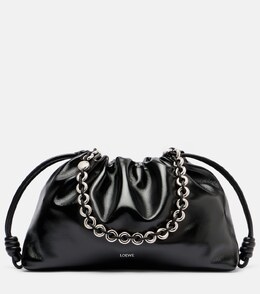 Фламенко большая кожаная сумка через плечо Loewe, черный p01065719 | black