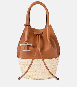 Сумка-ведро из кожи с отделкой из рафии Bux Tod's, Kenia Sc. Naturale p01051357 | kenia sc. naturale
