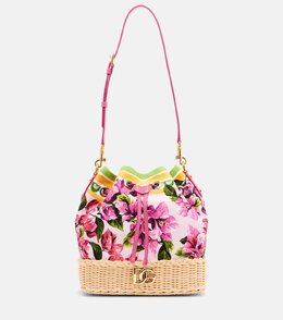 Сумка-ведро Taormina DG с цветочным принтом Dolce & Gabbana, MYT Bouganville/ Rosa p01057180 | myt bouganville/ rosa