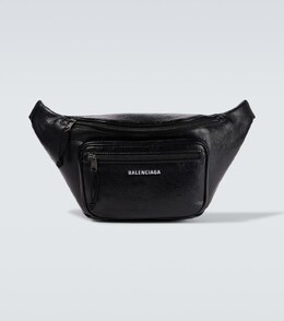 Кожаная поясная сумка Explorer Balenciaga, черный p01052045 | black