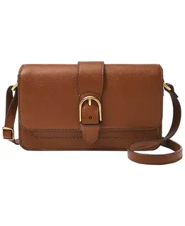 Маленькая кожаная сумка-кроссбоди Zoey Fossil, коричневый 16263695 | medium brown
