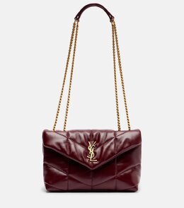 Кожаная наплечная сумка Puffer Toy Saint Laurent, Dark Ruby p01090434 | dark ruby