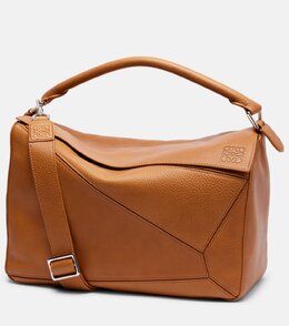 Большая кожаная сумка-тоут Puzzle Loewe, Light Canyon Brown p01065724 | light canyon brown