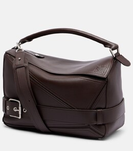Сумка-тоут Biker Large из кожи Loewe, Dark Brownie p01065723 | dark brownie