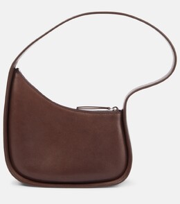 Полумесяц кожаная сумка через плечо The Row, Brown Melange Ans p01048783 | brown melange ans