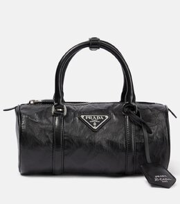 Винтажная кожаная сумка-тоут Prada, черный p00779127 | nero