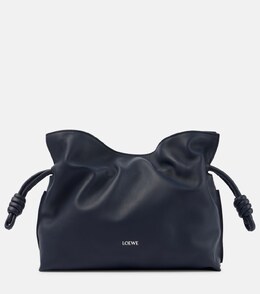Средний кожаный клатч Flamenco Loewe, Abyss Blue p01033157 | abyss blue