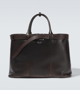 Кожаная сумка-тоут с пряжкой Prada, Moro p01008258 | moro