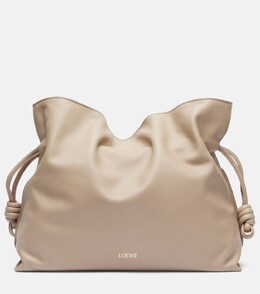 Фламенко большая кожаная клатч Loewe, песочный p01076865 | sand
