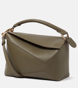 Пазл Маленькая кожаная сумка-тоут Loewe, Dark Khaki Green p00944867 | dark khaki green