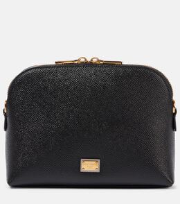Миниатюрная кожаная сумка через плечо Dolce & Gabbana, черный p00995480 | nero
